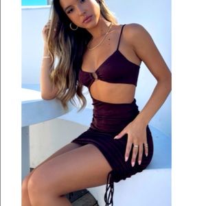 bar mini dress chocolate